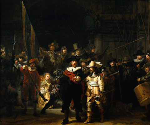 reproductie De nachtwacht van Rembrandt van Rijn